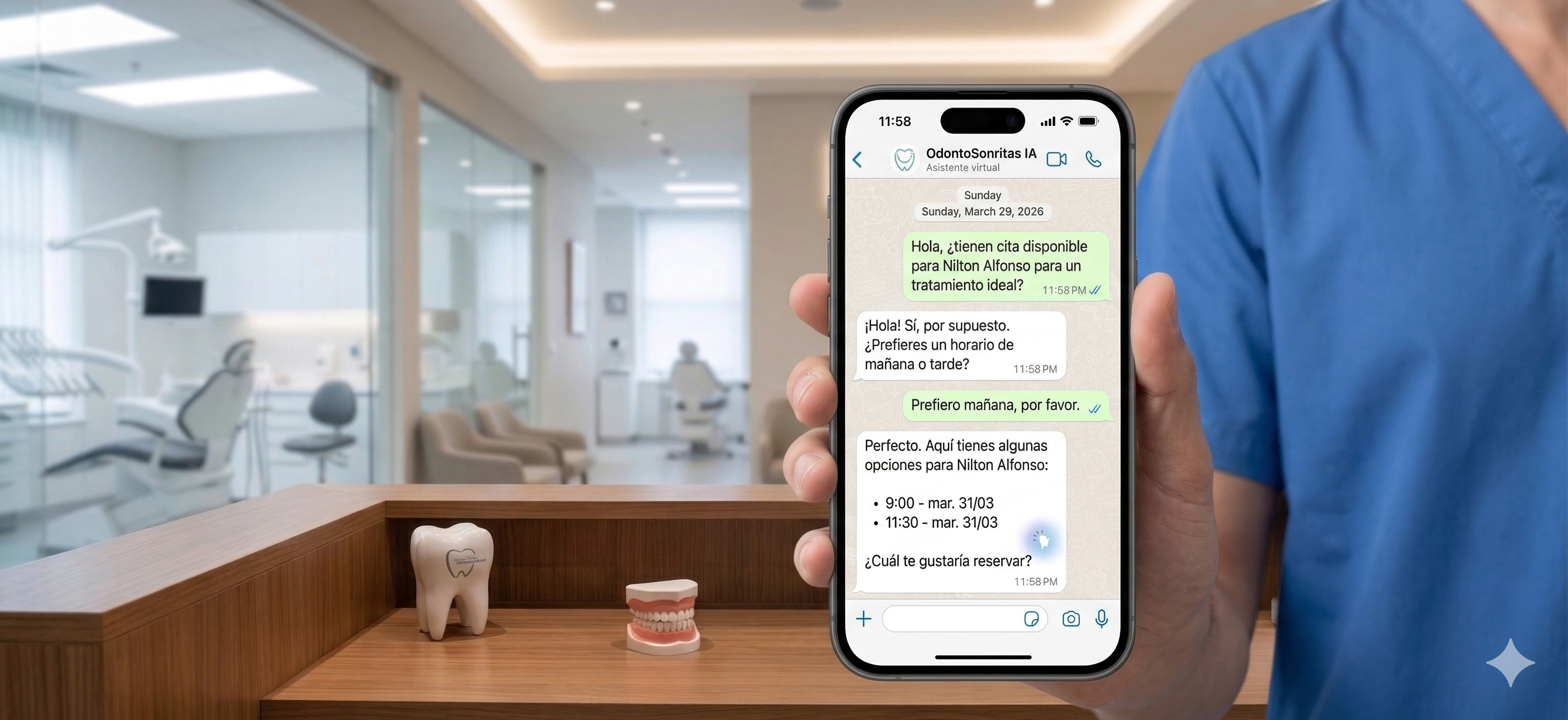 OdontoAgent atendiendo pacientes por WhatsApp